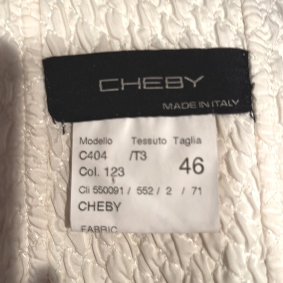 CHEBY Vintage Sporty Cream Woman’s Blazer Size 16 EU 46 Made in Italy - Picture 11 of 11